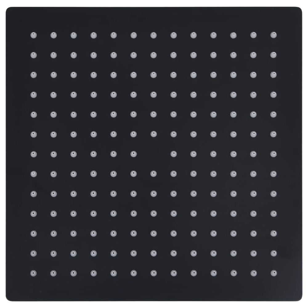 vidaXL Rain Shower Head Stainless Steel 30x30 cm Square Black