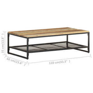 vidaXL Coffee Table 110x60x35 cm Recycled Solid Wood