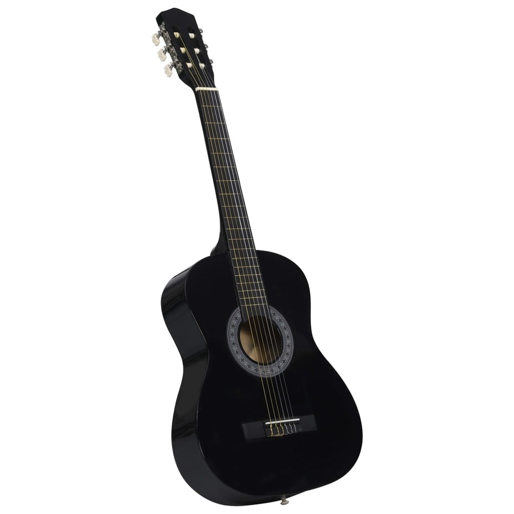 vidaXL Classical Guitar for Beginners with Bag Black 3/4 36"