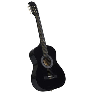 vidaXL Classical Guitar for Beginners with Bag Black 3/4 36"