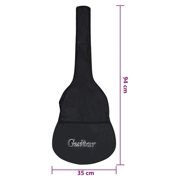 vidaXL Classical Guitar for Beginners with Bag Black 3/4 36"