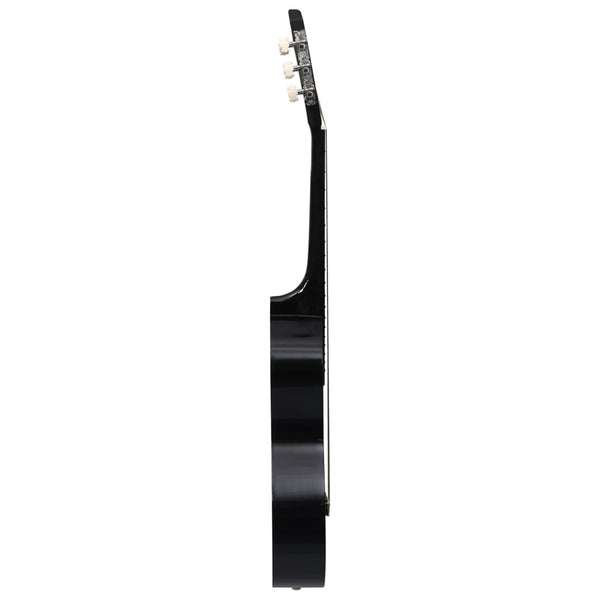 vidaXL Classical Guitar for Beginners with Bag Black 3/4 36"