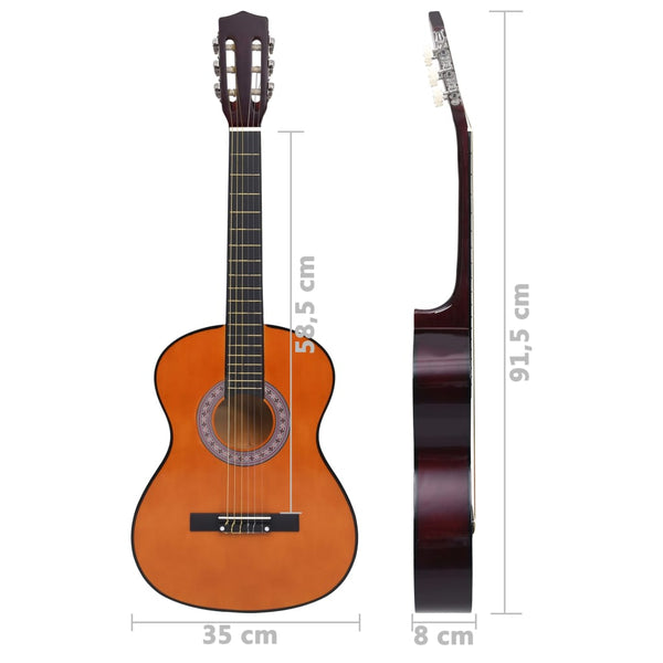 vidaXL Classical Guitar for Beginners with Bag 3/4 36"