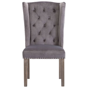 vidaXL Dining Chairs 4 pcs. Grey Velvet