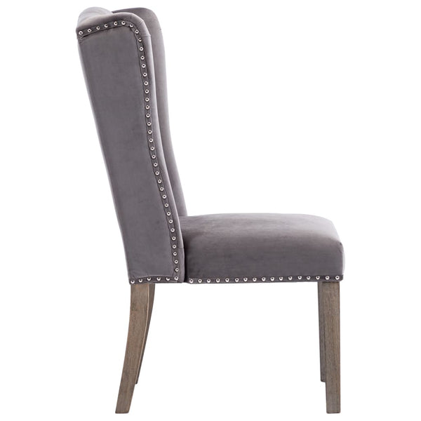 vidaXL Dining Chairs 4 pcs. Grey Velvet
