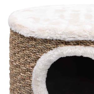 vidaXL Cat Tree with Wooden Legs 41 cm Seagrass