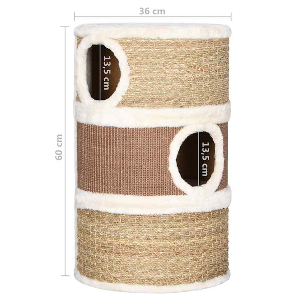 vidaXL Cat Scratching Barrel 60 cm Seagrass