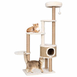 vidaXL Cat Scratching Post with Luxurious Cushion 148 cm Seagrass