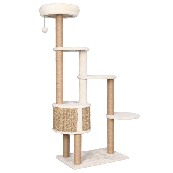 vidaXL Cat Scratching Post with Luxurious Cushion 148 cm Seagrass