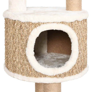 vidaXL Cat Scratching Post with Luxurious Cushion 148 cm Seagrass