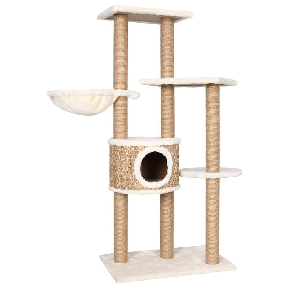 vidaXL Cat Scratching Tree 126 cm Sea Grass