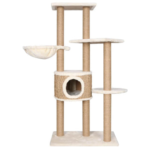 vidaXL Cat Scratching Tree 126 cm Sea Grass