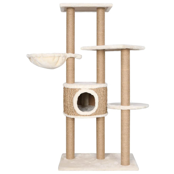 vidaXL Cat Scratching Tree 126 cm Sea Grass