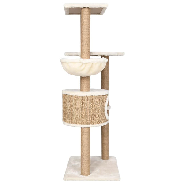 vidaXL Cat Scratching Tree 126 cm Sea Grass