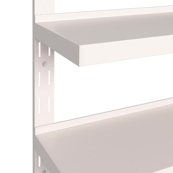 vidaXL Floating Shelves with 2 Tiers 2 pcs. Stainless Steel 300x30 cm