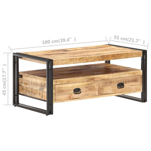 vidaXL Coffee Table 100x55x45 cm Rough Mango Wood