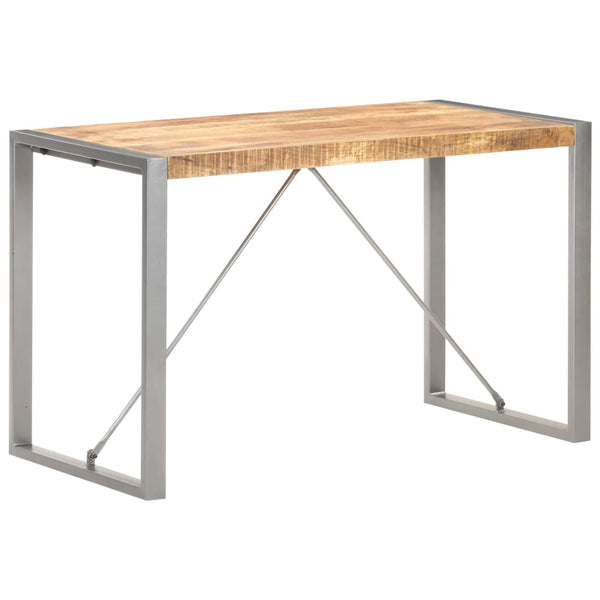 vidaXL Dining Table 120x60x75 cm Rough Solid Mango Wood