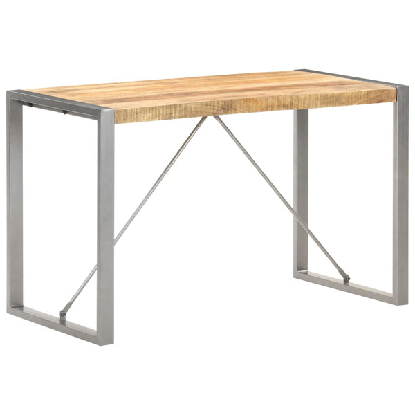 vidaXL Dining Table 120x60x75 cm Rough Solid Mango Wood