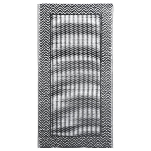 vidaXL Outdoor Rug Gray 80x150 cm PP