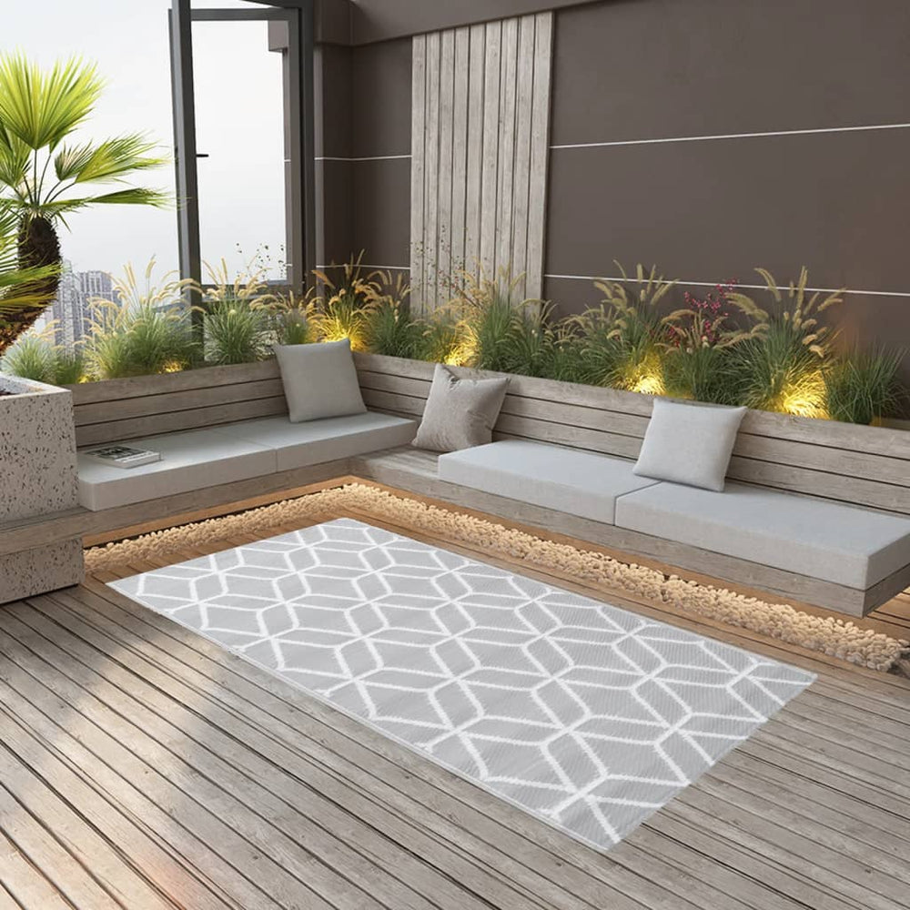 vidaXL Outdoor Rug ARAKIL Grey 120x180 cm PP