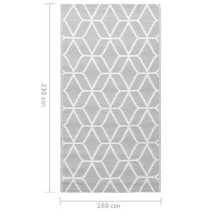vidaXL Outdoor Rug ARAKIL Grey 160x230 cm PP