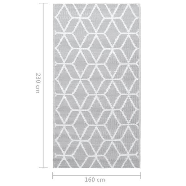 vidaXL Outdoor Rug ARAKIL Grey 160x230 cm PP