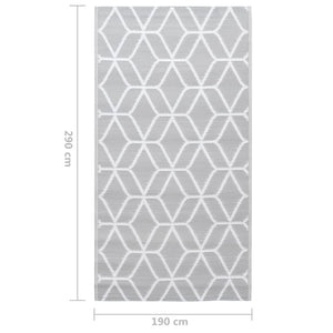 vidaXL Outdoor Rug ARAKIL Grey 190x290 cm PP