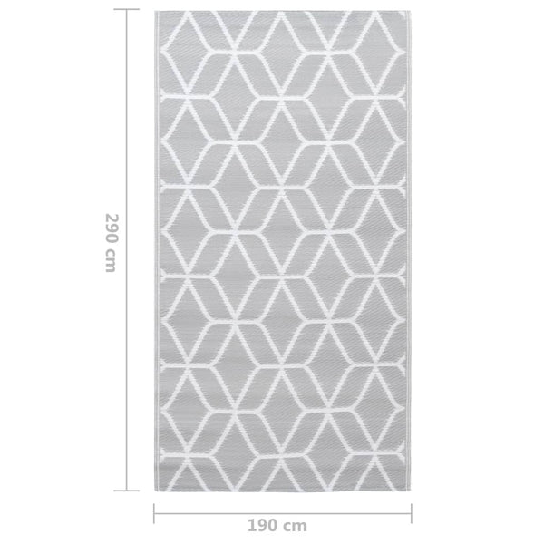 vidaXL Outdoor Rug ARAKIL Grey 190x290 cm PP