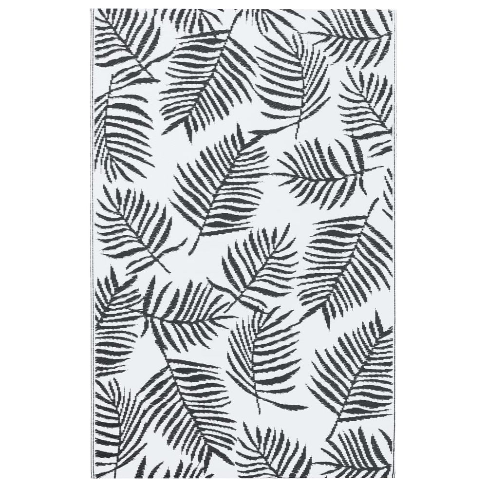 vidaXL Outdoor Rug ARAKIL White and Black 80x150 cm PP