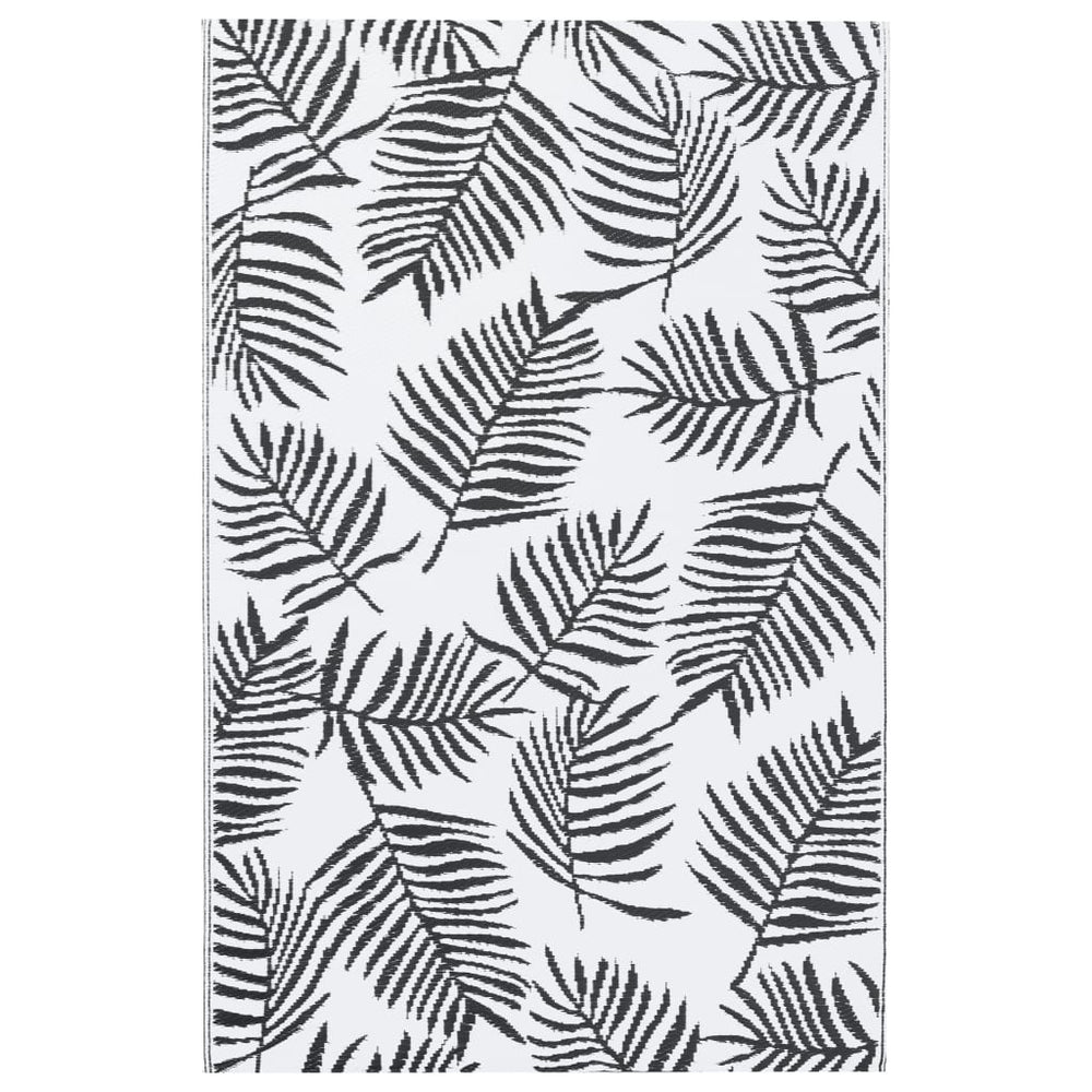 vidaXL Outdoor Rug ARAKIL White and Black 120x180 cm PP