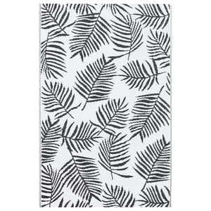 vidaXL Outdoor Rug ARAKIL White and Black 190x290 cm PP