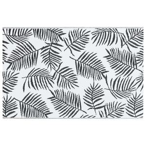 vidaXL Outdoor Rug ARAKIL White and Black 190x290 cm PP