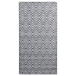 vidaXL Outdoor Rug ARAKIL White and Black 80x150 cm PP