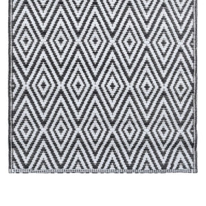 vidaXL Outdoor Rug ARAKIL White and Black 80x150 cm PP