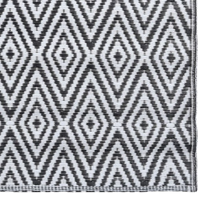 vidaXL Outdoor Rug ARAKIL White and Black 80x150 cm PP