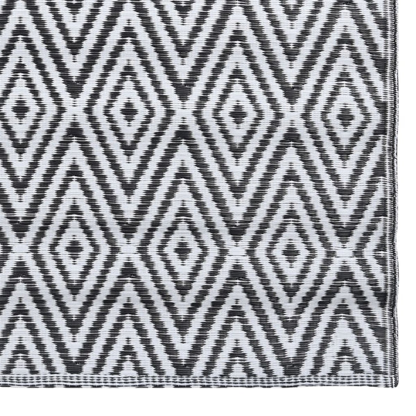 vidaXL Outdoor Rug ARAKIL White and Black 80x150 cm PP
