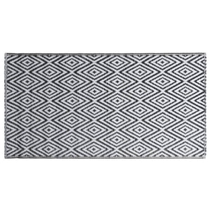vidaXL Outdoor Rug ARAKIL White and Black 120x180 cm PP