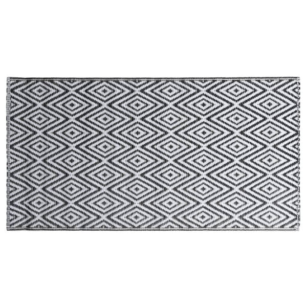 vidaXL Outdoor Rug ARAKIL White and Black 120x180 cm PP