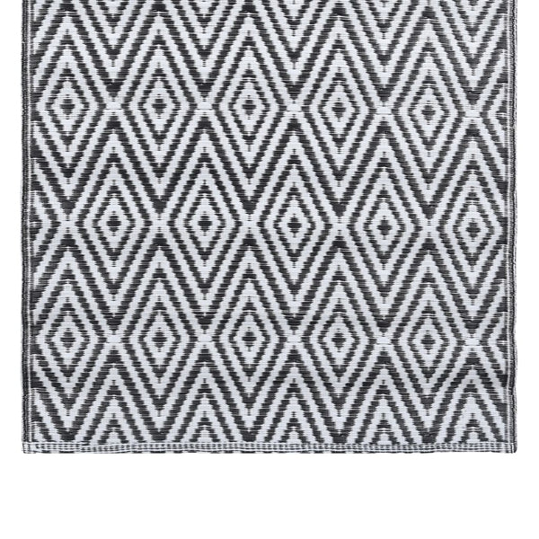 vidaXL Outdoor Rug ARAKIL White and Black 120x180 cm PP