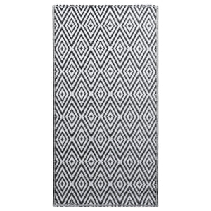 vidaXL Outdoor Rug ARAKIL White and Black 160x230 cm PP