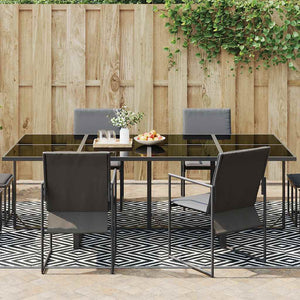 vidaXL Outdoor Rug ARAKIL White and Black 190x290 cm PP