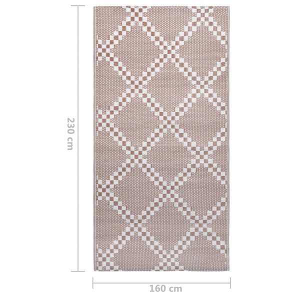 vidaXL Outdoor Rug ARAKIL Brown 160x230 cm PP