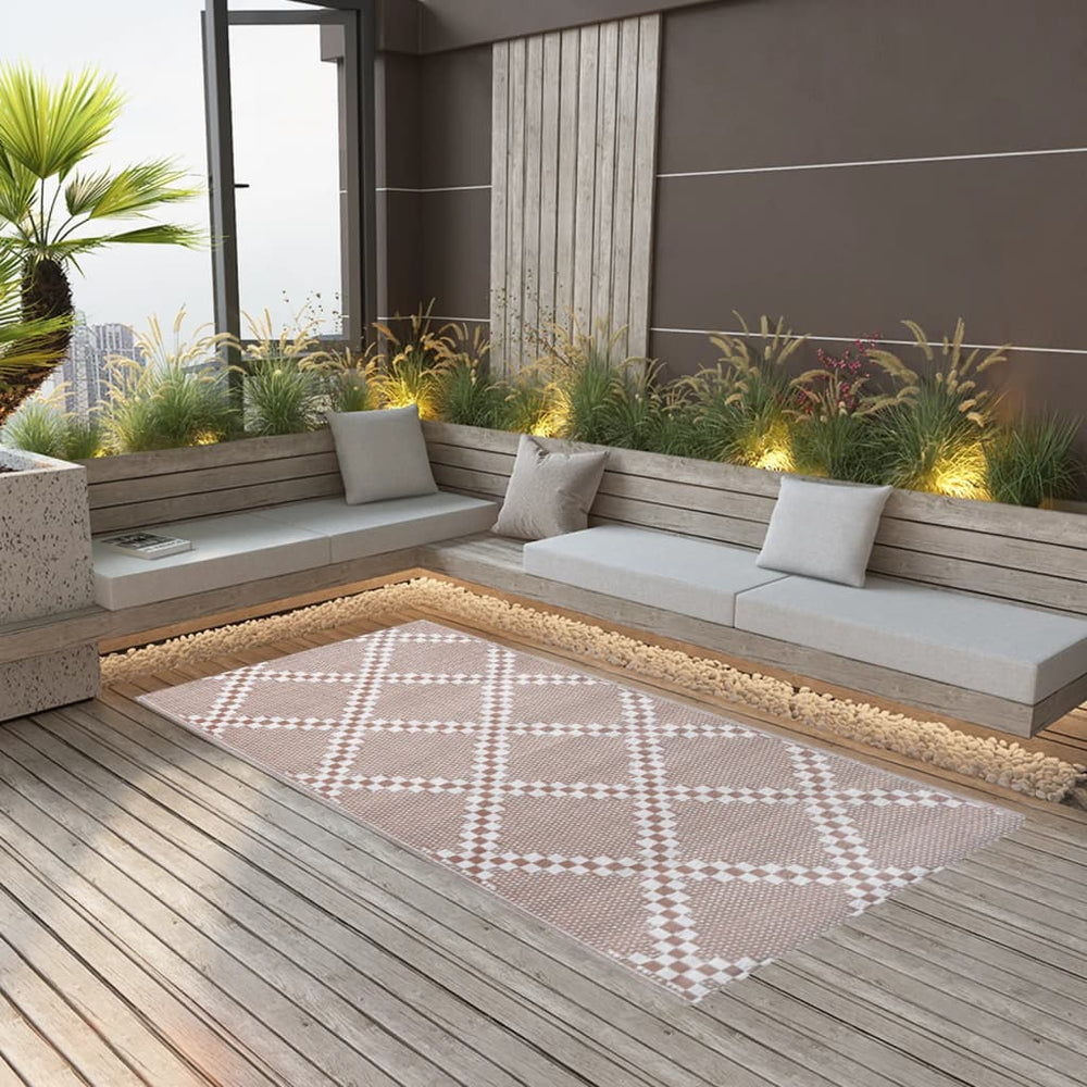 vidaXL Outdoor Rug ARAKIL Brown 160x230 cm PP