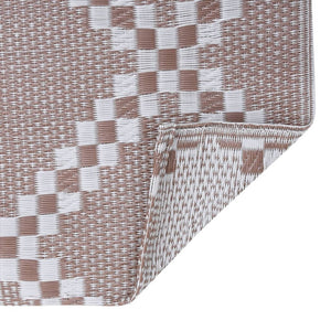 vidaXL Outdoor Rug ARAKIL Brown 190x290 cm PP