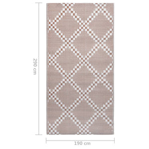 vidaXL Outdoor Rug ARAKIL Brown 190x290 cm PP