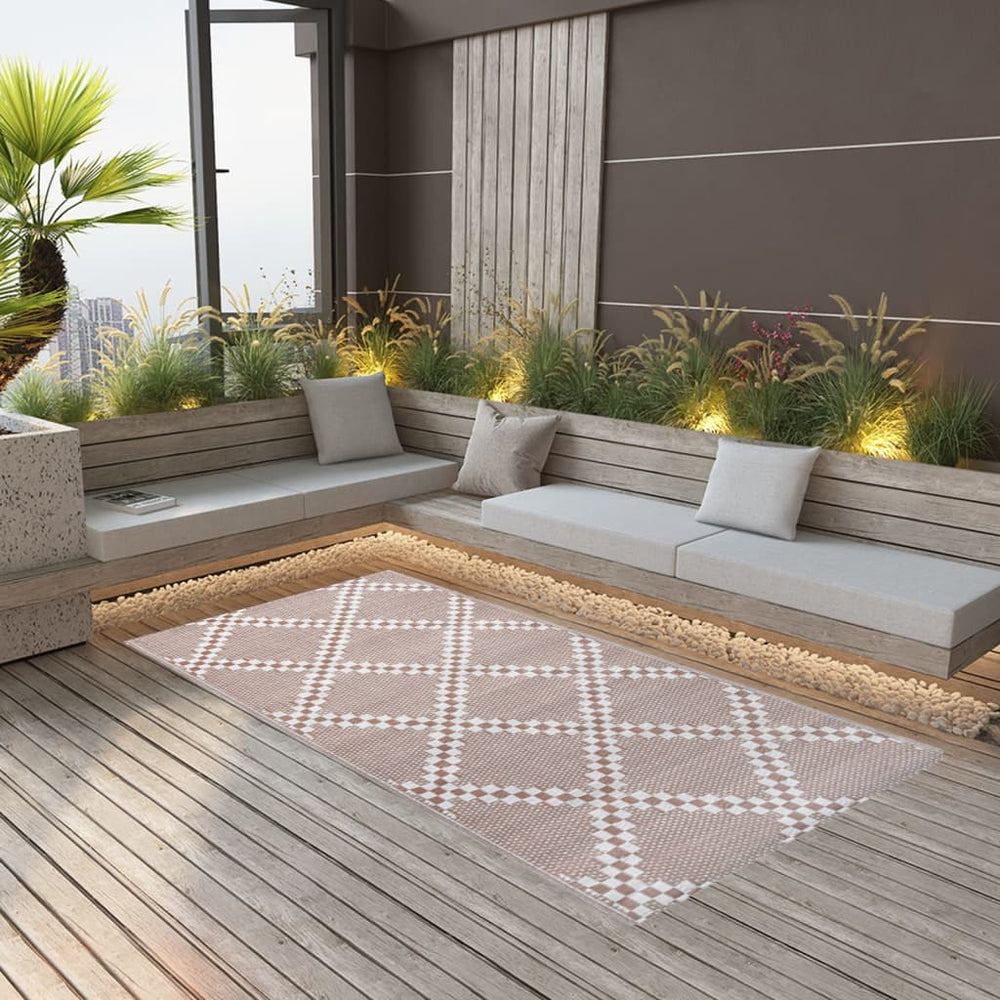 vidaXL Outdoor Rug ARAKIL Brown 190x290 cm PP