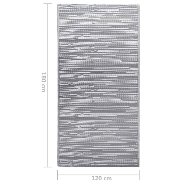 vidaXL Outdoor Rug ARAKIL Grey 120x180 cm PP