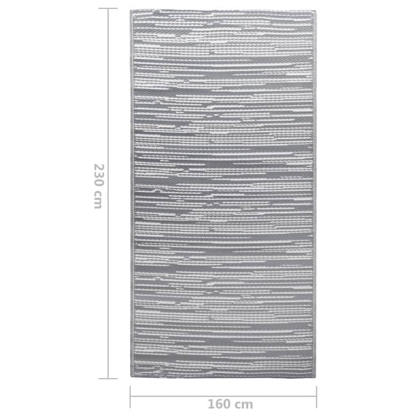 vidaXL Outdoor Rug ARAKIL Grey 160x230 cm PP
