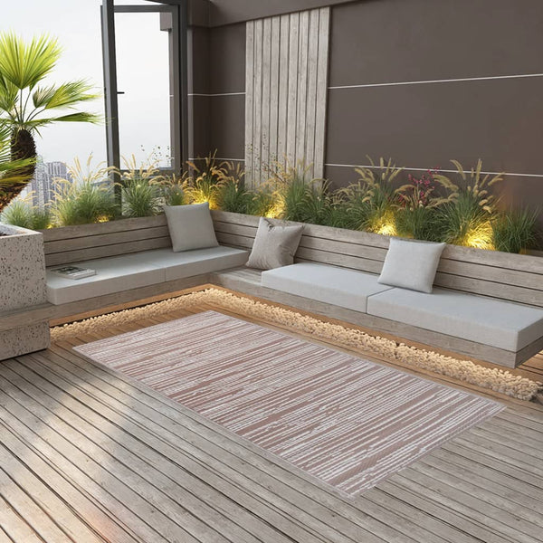 vidaXL Outdoor Rug ARAKIL Brown 120x180 cm PP