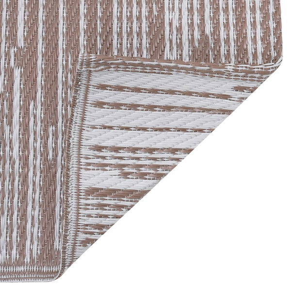 vidaXL Outdoor Rug ARAKIL Brown 190x290 cm PP
